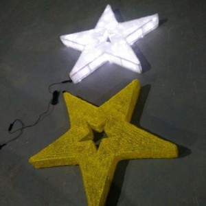 Decoraciones navideñas de estrellas LED Luces de LED blancas cálidas Estrellas